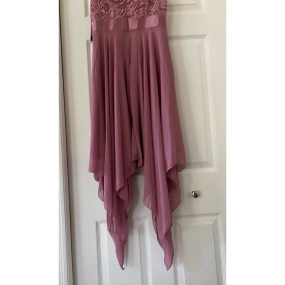 Ever Pretty Women Double V-Neck Mauve Flowy dress size S/4 - Picture 15 of 16